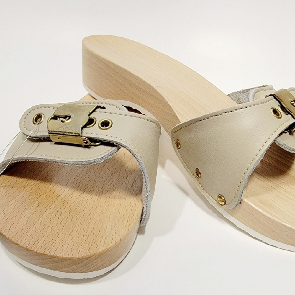 Dr Scholls "STYLE " WOODEN CLOGS - Picture 5 of 7